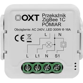 OXT T260P 1 καναλιού 16A Smart Ρελέ με παρακολούθηση ισχύος, ZigBee 3.0, συμβατό με Tuya