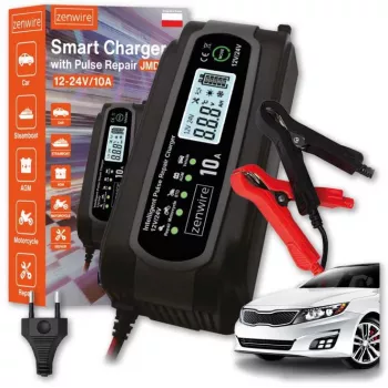 ZENWIRE JMD-10 Smart Φορτιστής μπαταρίας αυτοκινήτου 12V 24V 10A με λειτουργία επισκευής