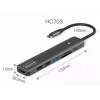 ZENWIRE BS-HC703 USB-C Hub Adapter 7 σε 1 με HDMI 4K, USB 3.0, SD, PD