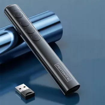ZENWIRE S9 USB Laser pointer παρουσιάσεων, 2,4 GHz, κόκκινο laser, μαύρο