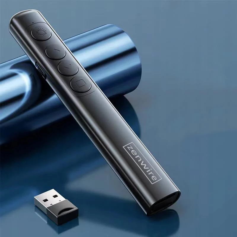 ZENWIRE S9 USB Laser pointer παρουσιάσεων, 2,4 GHz, κόκκινο laser, μαύρο