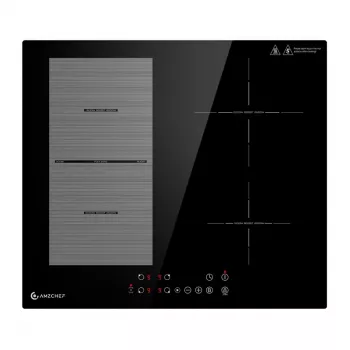 AMZCHEF CE-FS-I72S-FFDD07 επαγωγική εστία 4 ζωνών 7200W μαύρη εντοιχιζόμενη