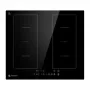 AMZCHEF CE-FS-I72S-FFDD06 επαγωγική εστία, 4 ζώνες, 7200W, χειρισμός αφής, εντοιχιζόμενη, μαύρη κεραμική ύαλος