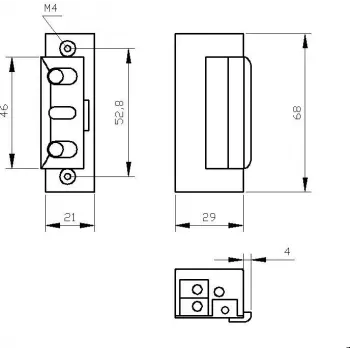 ELEKTRA-PLUS R4-12.11 ηλεκτρικό ανοιγόμενο κουδούνι πόρτας 12V DC μειωμένου ρεύματος