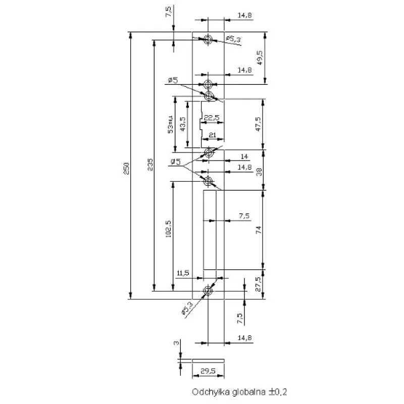 ELEKTRA-PLUS τυφλό κάλυμμα για universal boxes