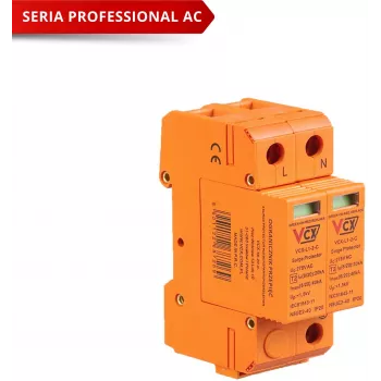 VCX Professional C2P Class C Συσκευή Προστασίας από Υπέρταση 2P (T2) 40kA