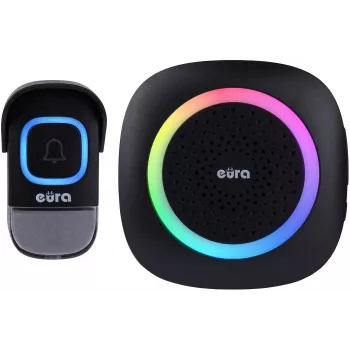 EURA WDP-46A3 Ασύρματο Κουδούνι Πόρτας Σετ Μαύρο