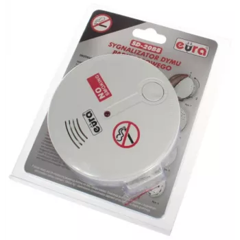 EURA SD-20B8 Φωτοηλεκτρικός Ανιχνευτής Καπνού, Λευκό, Μπαταρία 9V