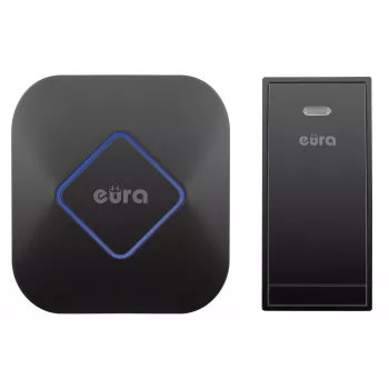 EURA WDP-83H2 JAZZ Ασύρματο Κουδούνι Πόρτας Σετ, Πομπός Χωρίς Μπαταρία, Μαύρο