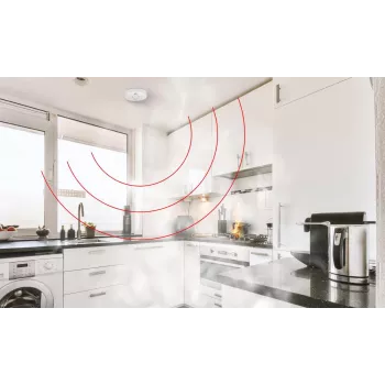 EL-HOME SD-87A2 Ανιχνευτής Καπνού - Φωτοηλεκτρικός Οπτικός Αισθητήρας, Μπαταρία 9V, Λευκό