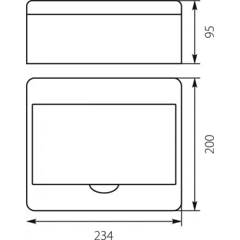 Πίνακας Διανομής RN-8 Fala 7.2 Επίτοιχος IP40 200x234x95mm Λευκό (N+PE) Elektro-Plast Opatówek
