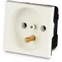 JAVEL Πρίζα με γείωση 1 μονάδα χωνευτή λευκό 16A 250V