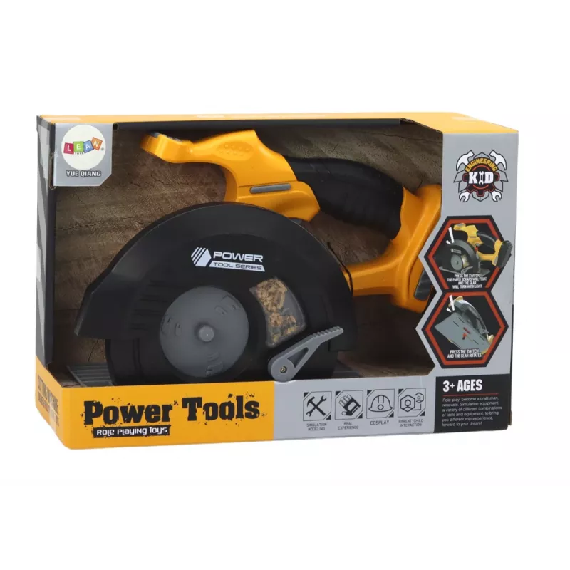 LEAN TOYS Παιχνίδι δισκοπρίονο κίτρινο με ήχους
