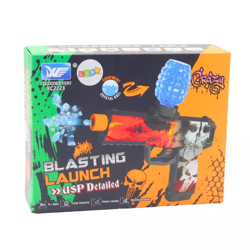 LEAN TOYS Αυτόματο πιστόλι νερού με μπάλες γέλης Skull