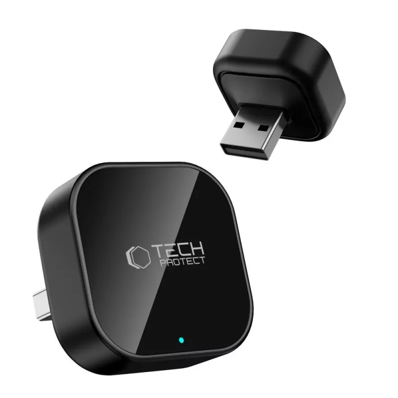 TECH-PROTECT ULTRABOOST CA01 Apple CarPlay / Android Auto adapter USB Bluetooth 5.4 ματ μαύρο