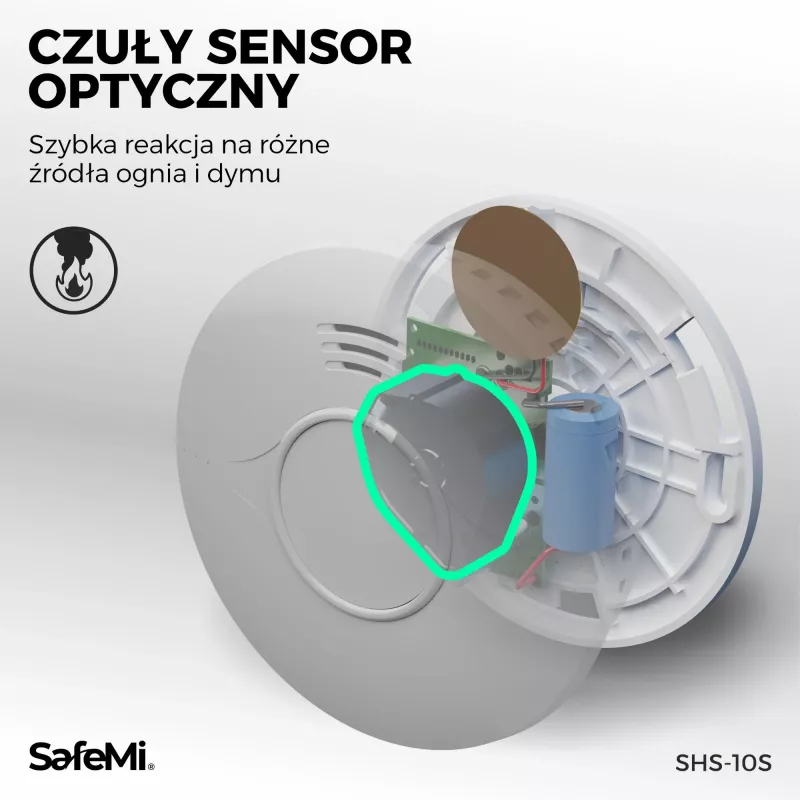 SAFEMI SHS-10W WiFi ανιχνευτής καπνού, 3 χρόνια εγγύηση
