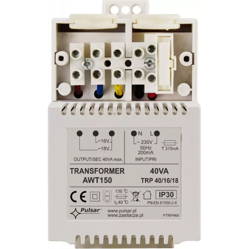 Pulsar AWT150 μετασχηματιστής ισχύος 40VA 16V/18V AC