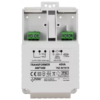 Pulsar AWT468 μετασχηματιστής AC/AC 230V AC σε 16V/18V AC 4A 68VA ράγα DIN