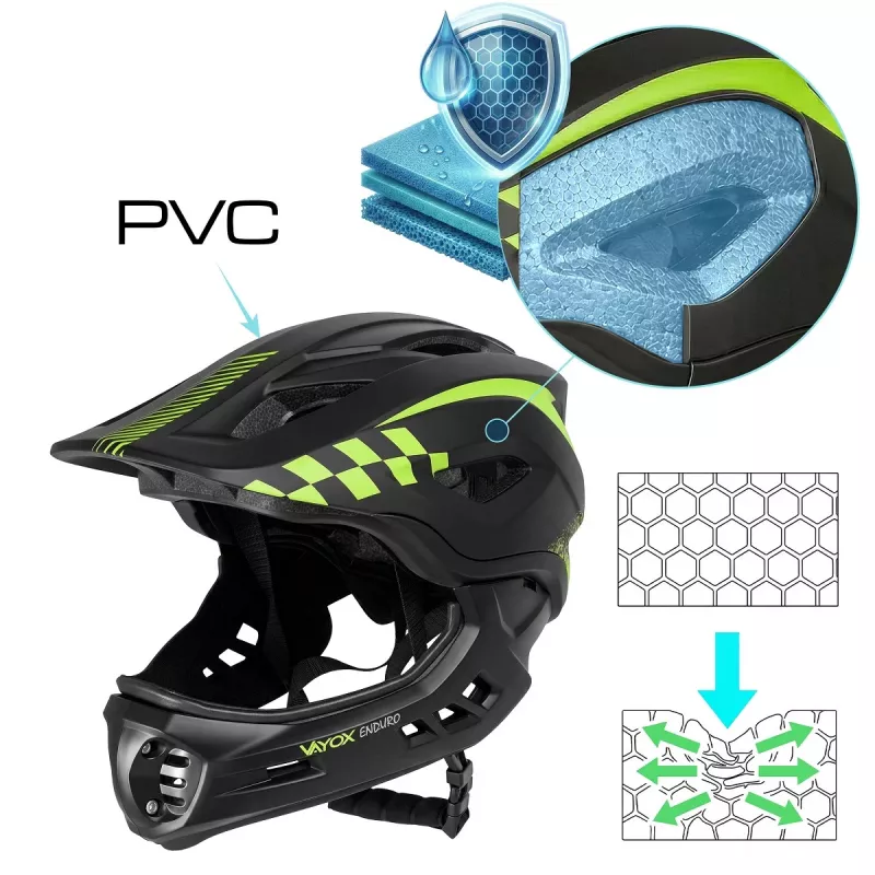 Vayox Enduro Κράνος S Μαύρο VA0421BS