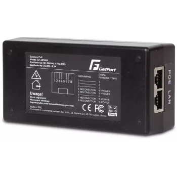 GETFORT GF-48D500 Προσαρμογέας PoE 48V 0.5A 24W Παθητικός injector PoE