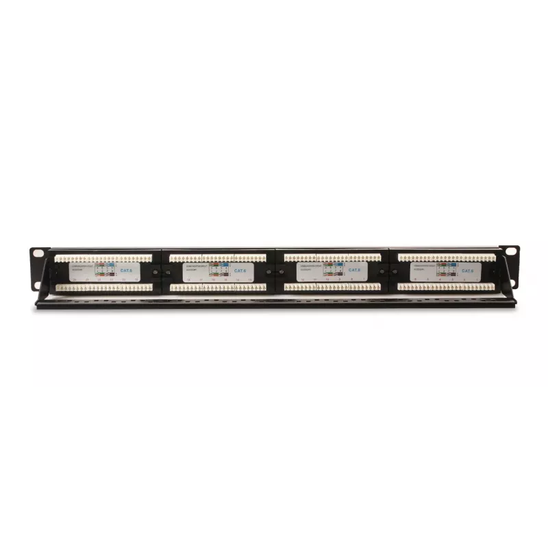 GETFORT PGF-6UTP24-B4 Patch Panel UTP Cat.6 24 θυρών 1U μαύρο