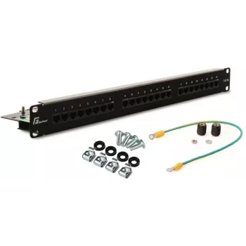 GETFORT PGF-5EUTP24-B5 Cat.5e UTP Patch Panel 24 θυρών 1U 19 ιντσών μαύρο