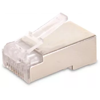 GETFORT RJ45 Cat.6 Θωρακισμένα βύσματα 8P8C (100 τεμ.) - επαφές χρυσού, διαφανές