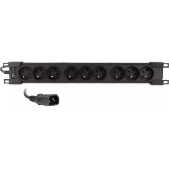 Getfort GF-9R30/IEC 1U 19 ιντσών Rack PDU με 9x πρίζες IEC C13, 16A, καλώδιο 3m, μαύρο