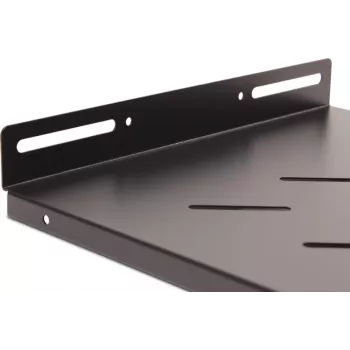 Getfort 45cm 19 ιντσών 1U Σταθερό ράφι για ερμάριο rack - μαύρο