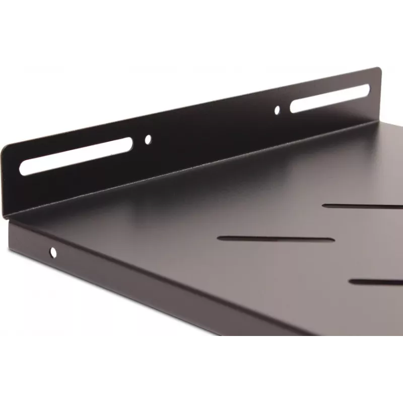 Getfort 45cm 19 ιντσών 1U Σταθερό ράφι για ερμάριο rack - μαύρο