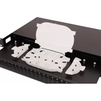 GETFORT GF-FO01-SX 1U 19 inch Patch panel οπτικών ινών 24xSC Simplex με κασέτα συγκόλλησης