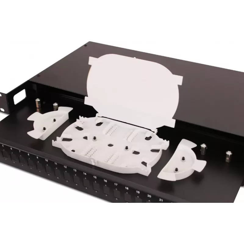 GETFORT GF-FO01-SX 1U 19 inch Patch panel οπτικών ινών 24xSC Simplex με κασέτα συγκόλλησης