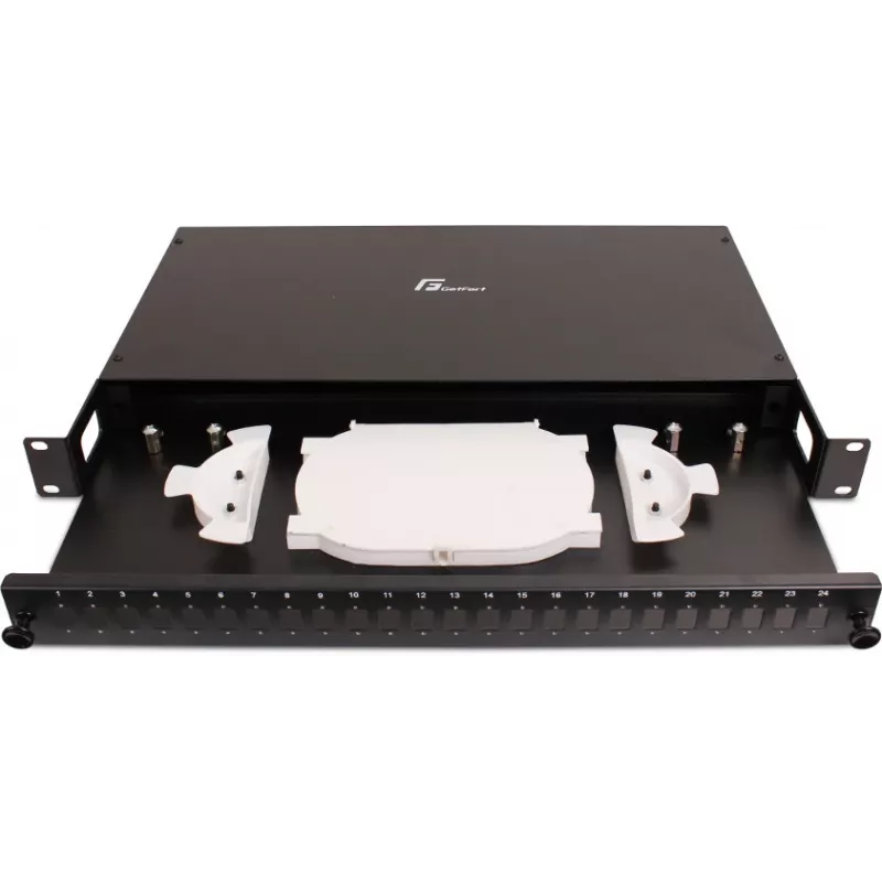 GETFORT GF-FO01-SX 1U 19 inch Patch panel οπτικών ινών 24xSC Simplex με κασέτα συγκόλλησης