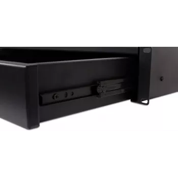 GETFORT GF-2U-drawer Συρτάρι rack 2U - 19 inch ατσάλι, μαύρο, κλειδωνόμενο, αντοχή 25 kg