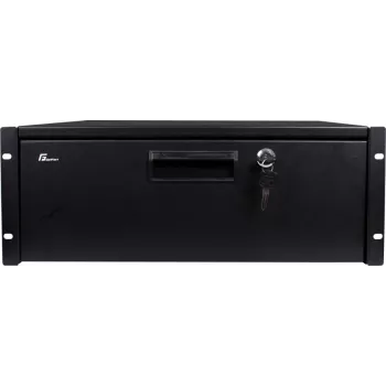 Getfort GF-4U-drawer Συρτάρι rack 4U - 19 inch συρόμενο συρτάρι με κλειδαριά, μαύρο