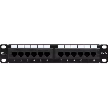 Getfort PGF-5EUTP12-B4 Patch panel 12-Port Cat5e UTP 10 inch 1U μαύρο
