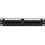 Getfort PGF-5EUTP12-B4 Patch panel 12-Port Cat5e UTP 10 inch 1U μαύρο