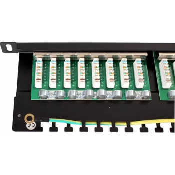 Patch panel FTP Cat.5e 24 Port 0.5U μαύρο GETFORT PGF-5EFTP24-B8