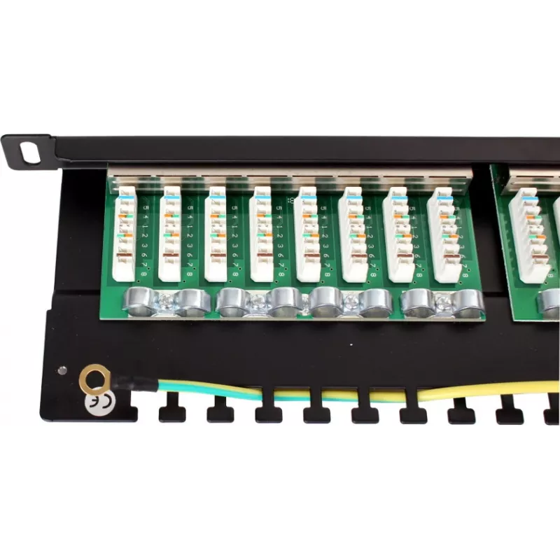 Patch panel FTP Cat.5e 24 Port 0.5U μαύρο GETFORT PGF-5EFTP24-B8