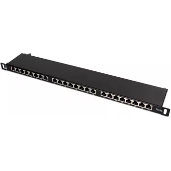 Patch panel FTP Cat.5e 24 Port 0.5U μαύρο GETFORT PGF-5EFTP24-B8