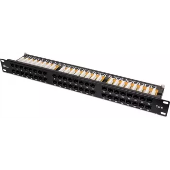 Patch panel UTP Cat.6 48 Ports 2U 19 inch για rack μαύρο GETFORT PGF-6UTP48-B9