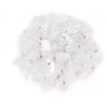 GETFORT RJ45 Cat.5e Pass-Through Connector UTP 8P8C 100-Πακέτο