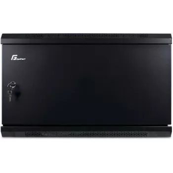 GETFORT 19 ίντσες CALI 6U 600x450 Ερμάριο Τοίχου με Συμπαγή Πόρτα Χάλυβα - Μαύρο (RAL 9004)
