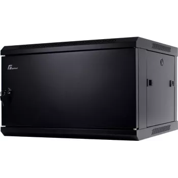 GETFORT CALI 6U 600x600 Ερμάριο Τοίχου 19 Ιντσών Πόρτα Χάλυβα Μαύρο