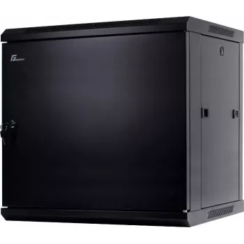 GETFORT 19 ίντσες Ερμάριο Τοίχου 12U 600x600 mm Πόρτα Χάλυβα Μαύρο