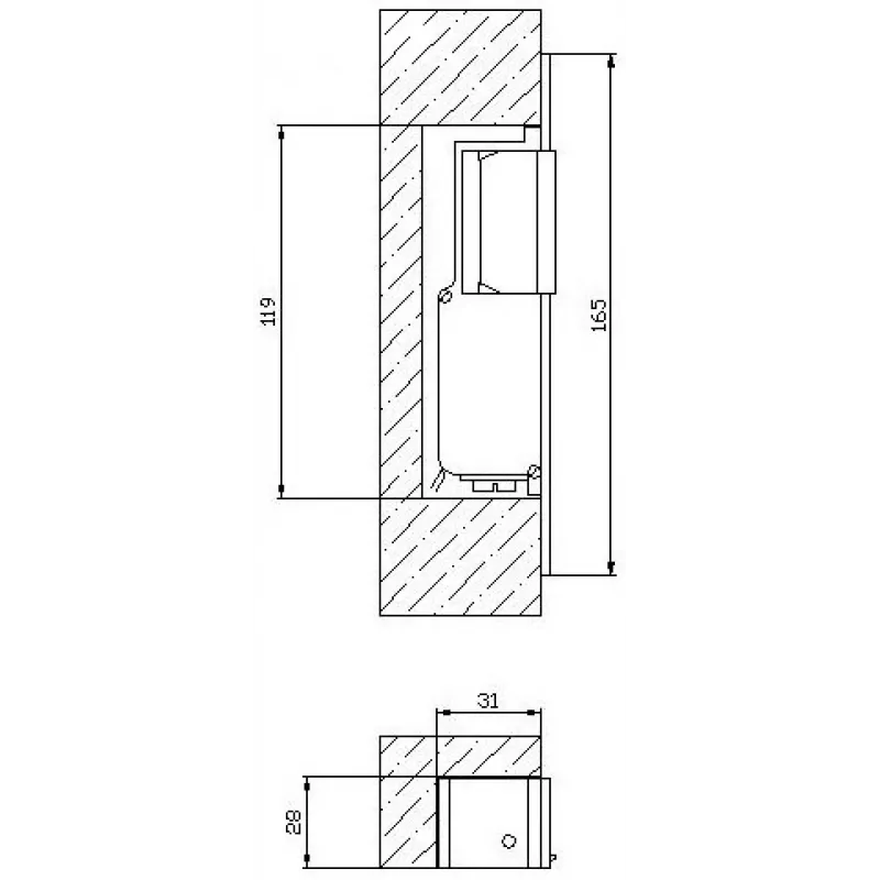 ELEKTRA-PLUS R2 στενός αριστερός ηλεκτρικός ανοιχτήρας 1339