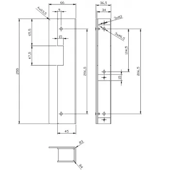 ELEKTRA-PLUS Kaseta Elektra Surowa R3, R4, R5; 3378 Χωνευτό κουτί εγκατάστασης 3 απλών θέσεων λευκό