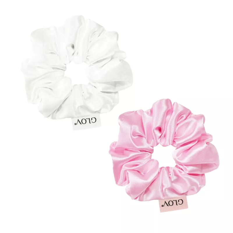 GLOV Satin Scrunchies Small ροζ/μαύρο 2 τεμ.