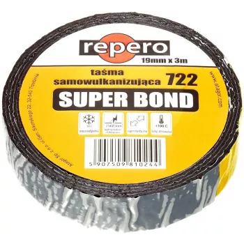 REPERO 722E Super Bond Αυτοβουλκανιζόμενη ταινία 25mm x 3m Μαύρη