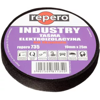 REPERO 735 Industry PVC Ηλεκτρομονωτική ταινία 19mm x 25m Μαύρη
